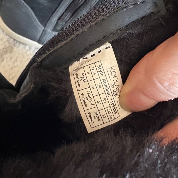 Koolaburra by UGG “Tynlee” Black Waterproof Suede & Faux Fur Mid-Calf Boot - Picture 6 of 6